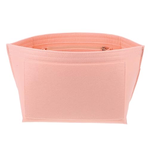 POPETPOP Filz Handtaschen Organizer mit Reißverschluss Mehrfachtaschen Einlage für Damen Handtaschen Tote Organizer Einsatz Formstabil Modernes Design für Kosmetik und Alltag von POPETPOP