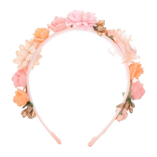 POPETPOP Floral Headband Damen mit Simulation Blumen Leichtes Bequemes Polyester Haarschmuck für Hochzeit Party Alltag und Fotoshootings Süßes Mode Accessoire für Mädchen und Frauen von POPETPOP