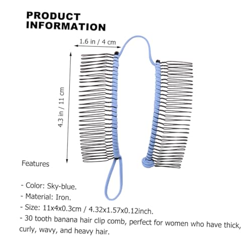 POPETPOP Französischer Haarkamm Seitlicher Haarkamm Haarspange für Damen Hellblau Duschgeeignet Robust Stilvolles Haarzubehör für Hochsteckfrisuren POPETPOP Französischer Haarkamm Seitlicher Haarkamm Haarspange für Damen Hellblau Duschgeeignet Robust Stilvolles Haarzubehör für Hochsteckfrisuren von POPETPOP