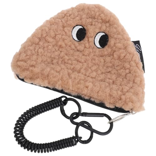 POPETPOP Kawaii Münztäschchen Für Damen Plüsch Reißverschluss Kleiner Münzhalter Auto Mini Aufbewahrungstasche Für Geldbeutel Cartoon Wechselgeldbörse Niedliche Schlüsselanhänger von POPETPOP