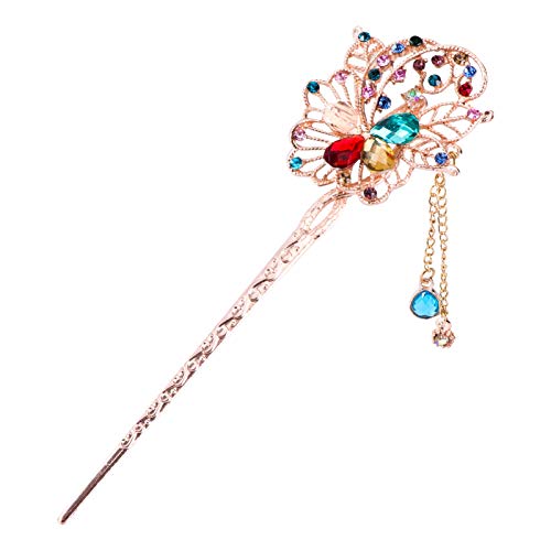 POPETPOP Geschenk Zum Lehrertag Magenta Stick Hairpin Bearsu Ghibli Sticker Schal Hair Pin Essstäbchen-styler French Pin Hochsteckfrisur Bronzer Stick Hanfu Japanisch Fräulein Haar Metall von POPETPOP