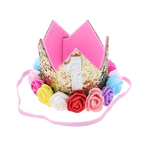 POPETPOP Baby Geburtstag Tiara Hut Baby Prinzessin Tiara Erste Geburtstagsgeschenke Für Mädchen Baby-prinzessin Tiara Kinder Ersten Geburtstag Hut Krone Dekorationen Kleiner Junge von POPETPOP