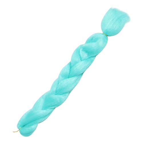 POPETPOP Glow in The Dark Geflochtene Haarverlängerung für Frauen Synthetisches Hitzebeständiges Haarteil in Matcha Farbverlauf Leuchtendes Party und Cosplay Accessoire Stylischer von POPETPOP