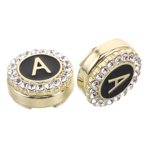 POPETPOP Goldene Manschettenknöpfe Herren Initial Alphabet Buchstabe Teiliges Handpoliert Eleganter Schmuck für Business Hemd Hochzeit Festliche Anlässe Vielseitig Kombinierbar von POPETPOP