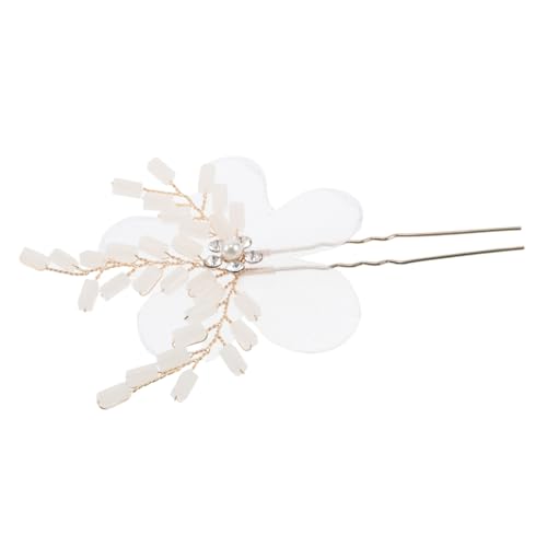 POPETPOP Gorgeous Brautschmuck Haarklammern aus Stoff Haarspangen mit Kristallverzierung Komfortabel und Haarschonend für Hochzeit Brautjungfern und Festliche Anlässe von POPETPOP