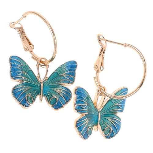 POPETPOP Schmetterlingsohrringe Mit Öltropfeneffekt Farbvielfalt Bezauberndem Schmetterlingsanhänger Daily Wear Gothic-design Für Frauen Und Mädchen von POPETPOP