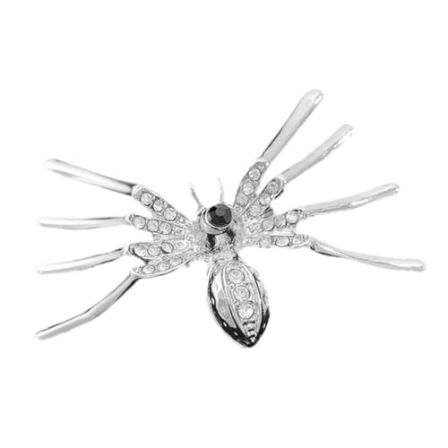 POPETPOP Gothic Spinnenbrosche mit Strasssteinen Anstecknadel für Kleidung Leichter Lapel Pin Vielseitiges Accessoire für Damen Sicherer Halt Individuelles Design Geschenkidee von POPETPOP