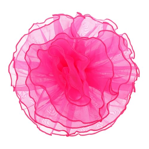 POPETPOP Große Blumenbrosche aus Organza mit Floraler Stickerei Extragroßes Modisches Accessoire für Hochzeit Tanzparty und Damenbekleidung Leichter Tragbarer Schmuck zur Stilaufwertung von POPETPOP