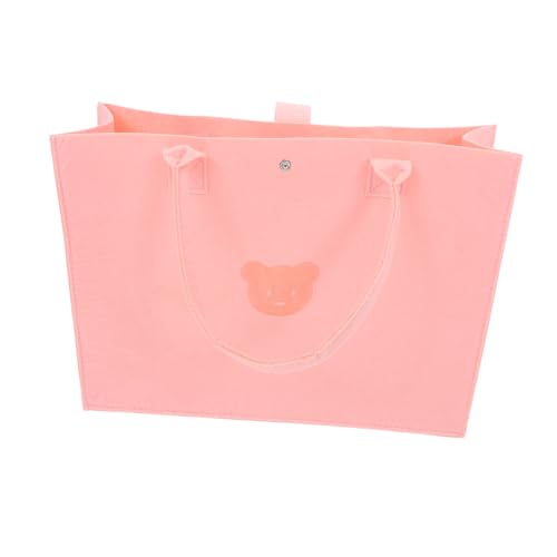 POPETPOP Große Filz Handtasche Damen Wiederverwendbar mit Robusten Griffen Vielseitige Einkaufstasche für Shopping Reise und Alltag in Elegantem Minimaldesign von POPETPOP