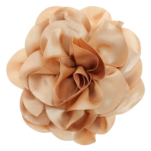 POPETPOP Große Handgefertigte Blumenbrosche aus Stoff Auffällige Gelbe Anstecknadel für Damenkleidung Vielseitiges Accessoire für Kleider und Anzüge Einzigartiges Design für Tanz und von POPETPOP