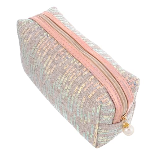 POPETPOP Große Kapazität Kosmetiktasche Damen mit Glitzer Pailletten Tragbarer Make Up Organizer Reise Kulturbeutel Vielseitige Aufbewahrung für Schmuck Medikamente Leicht und Kompakt für von POPETPOP