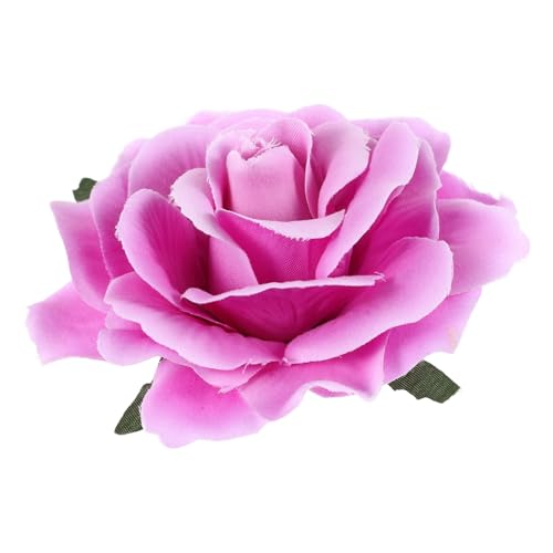 POPETPOP Große Realistische Rosen Brosche mit Clip Handgefertigte Leichte Blüten Haarspange für Frauen Vielseitig als Haarschmuck und Anstecknadel bei Hochzeiten und Partys Geeignet von POPETPOP