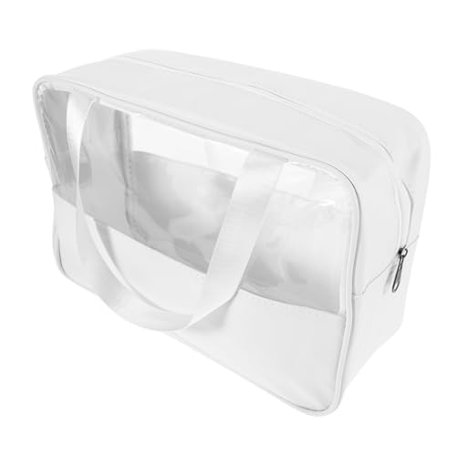 POPETPOP Große wasserdichte Kosmetiktasche mit Patchwork Design Spritzwassergeschützt Großer Kapazität Tragbar mit Tragegriff Vielseitige Kulturtasche für Damen Reisen von POPETPOP