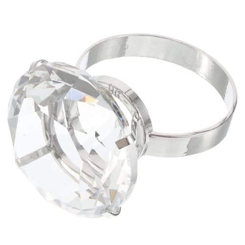 POPETPOP Großer Diamantring Hochzeit Dekoration Verlobungsring Requisit Transparent Simulierter Ring für Hochzeitsfeier Romantische Party und Jubiläumsdeko von POPETPOP