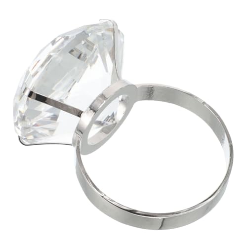 POPETPOP Großer Simulierte Diamantring Dekoration Langlebig Vielseitig für Hochzeit Verlobung Romantisches Party Accessoire Einzigartiges Design POPETPOP Großer Simulierte Diamantring Dekoration Langlebig Vielseitig für Hochzeit Verlobung Romantisches Party Accessoire Einzigartiges Design von POPETPOP