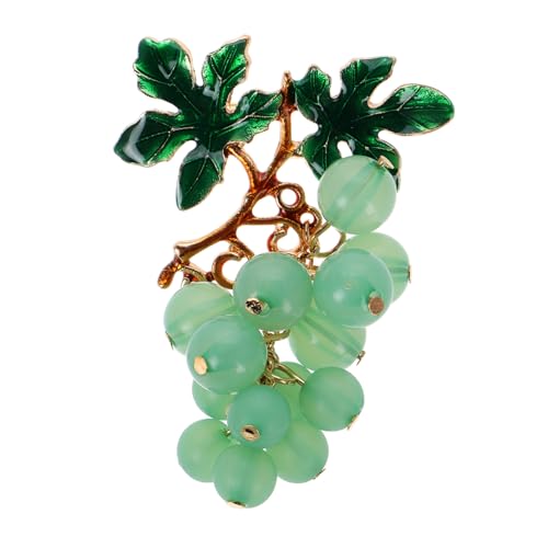 POPETPOP Grüne Trauben Brosche Strass Anstecknadel für Damen Kreativer Lapel Pin für Pullover Schals Hüte und Rucksäcke Modisches Schmuckaccessoire für Weihnachten und Feiertage von POPETPOP