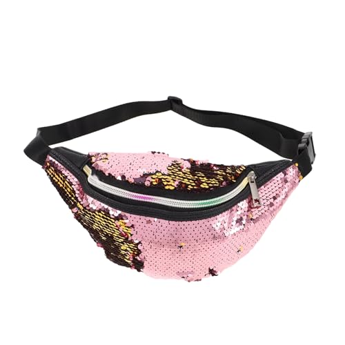 POPETPOP Gürteltasche Taschen für Frauen Riementasche Pailletten-Geldbörse für Mädchen glänzende Glitzertasche Reisetasche für Mädchen Damentaschen Polyester Rosa POPETPOP Gürteltasche Taschen für Frauen Riementasche Pailletten-Geldbörse für Mädchen glänzende Glitzertasche Reisetasche für Mädchen Damentaschen Polyester Rosa von POPETPOP