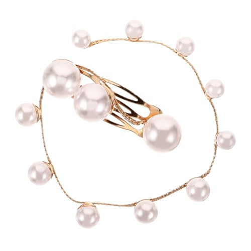 POPETPOP Haar Kette mit Perlen Modisches Haarschmuck Accessoire für Frauen Vielseitig Einsetzbar für Flechtfrisuren und Alltag Leicht Tragbar für Damen von POPETPOP