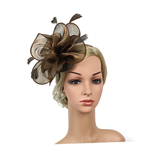 POPETPOP Haarbänder Für Damen Haarflapper-Kostüme Für Damen Blumen-Stirnbänder Für Damen Mützen Für Damen Abschlussball-Kostüm-Stirnband Organza-Handband Kopfdekoration Stirnband von POPETPOP