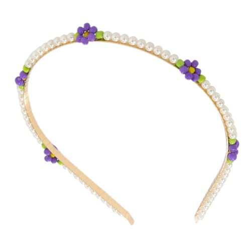 POPETPOP Hochzeits-perlen-stirnband Breite Perlenstirnbänder Festival-haarschmuck Haarschmuck Für Damen Perlenstirnband Hochzeit Imitationsperlen Zubehör Fräulein Kleines Gänseblümchen von POPETPOP