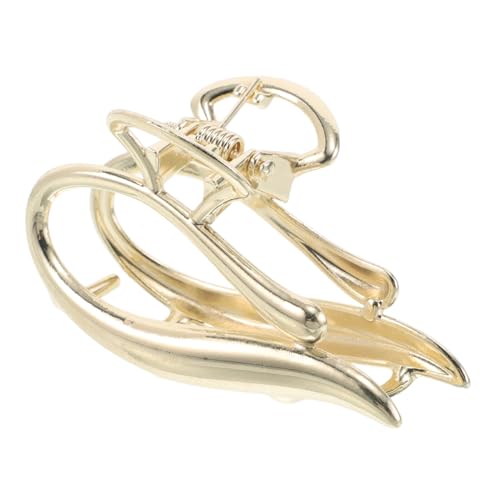 POPETPOP Haarklammer Gold Nonslip Haarspange Damen Modisch Stilvoll Rutschfest Für Dickes Und Kurzes Haar Alltag Haarschmuck Minimalistisch von POPETPOP