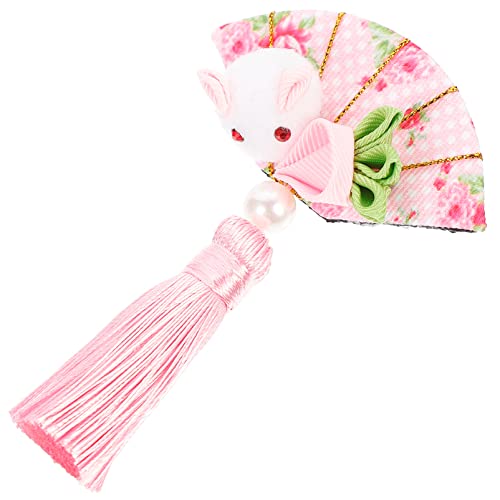 POPETPOP Haarnadel Haarspangen Mit Fächerquasten Kimono Quaste Haarspange Hanfu-haarspange Haarspangen Mit Quasten Für Kinder Süße Quasten-haarspange Braut Cosplay Schmücken Stoff von POPETPOP