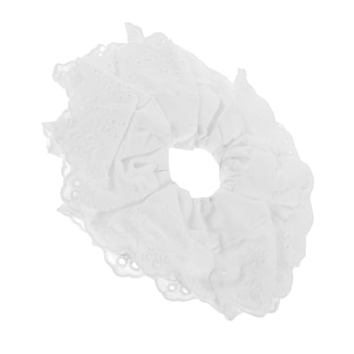 POPETPOP Scrunchie-haargummis Elastische Große Haargummis Kleine Haargummis Haargummi-pferdeschwanzhalter Dehnbare Haargummis Haarschmuck Für Mädchen Stoff Spitze Weiß Fräulein von POPETPOP