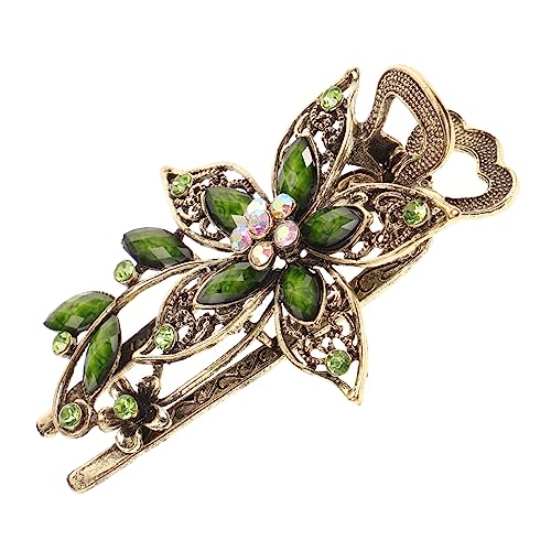 POPETPOP Haarschmuck Metall-Strass-Haarnadel Kristall-Haarspangen Vintage-Blumen-Haarspange Blumen-Haarspangen Für Haar-Accessoires Für Mädchen Vintage-Haarspange Klemme von POPETPOP