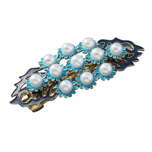 POPETPOP Vintage Perlen Haarschmuck Für Frauen Elegante Blumen-haarspangen Mit Federblumen Accessoire Für Hochzeiten Und Festliche Anlässe Für Traditionelle Outfits von POPETPOP