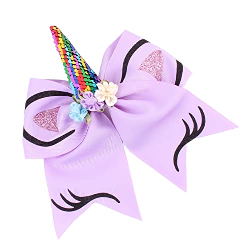 POPETPOP Einhorn Haarspange Fliege Haarring Violett Mädchen Kind Haarschmuck von POPETPOP