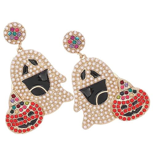 POPETPOP Halloween Damen Ohrringe mit Kürbis Anhänger Trendige Leichte Tropfenohrringe für Alltag und Party Handgefertigt Modisch und Komfortabel Perfektes Accessoire für Halloween Kostüme von POPETPOP
