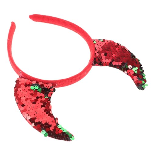 POPETPOP Halloween Teufelshorn Stirnband Verstellbar Weiches Material Komfortabler Haarschmuck Für Frauen Mädchen Cosplay Party Karneval Kostüm Zubehör von POPETPOP