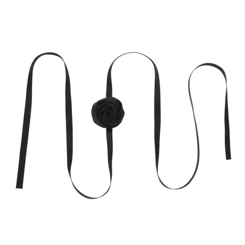 POPETPOP Handgefertigte Choker Halskette Blume Schmuck Leicht Tragbar Wiederverwendbar Modisch Vielseitig Schwarze Halsdekoration von POPETPOP