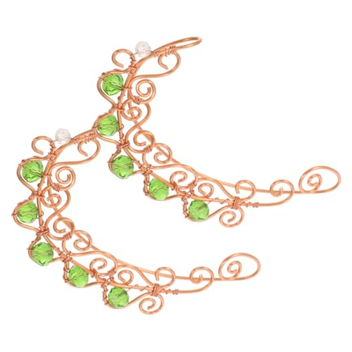 POPETPOP Handgefertigte Elf Ohrclips Damen Ear Ohrlöcher Modische Schmuckverzierung für Party Alltag und Cosplay Zarte Farben und Auffällige Ohrklemme von POPETPOP