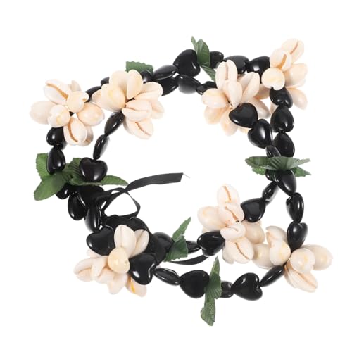 POPETPOP Handgefertigte Hawaiianische Graduation Lei Halskette aus mit Muschel und Design Stilvolles Abschlussaccessoire für Frauen Dekoration für Luau und Themenpartys von POPETPOP