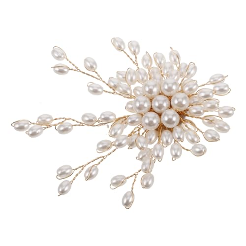 POPETPOP Handgefertigte Perlenbrosche Damen Elegant mit Strass Blumenmotiv Anstecknadel für Schal Blazer und Kleidungsstücke als Stilvolles Accessoire und von POPETPOP