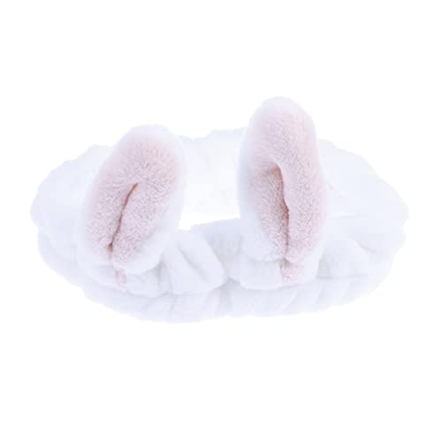 POPETPOP Spa-stirnband Aus Fleece Kosmetisches Duschstirnband Spa-stirnbänder Headwraps Flauschiges Elastisches Make-up-stirnband Haarband Hasenohren Stirnband Kind Kopfbedeckung Reinigung von POPETPOP