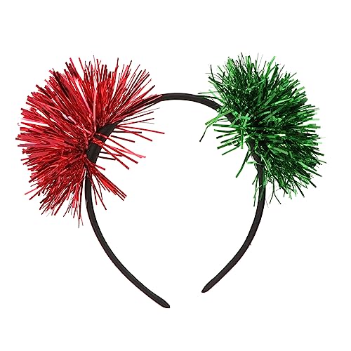 POPETPOP Helles Seidenkugel-stirnband Stolz Zubehör Weihnachtsglitzerkostüm Urlaubsstirnband 4. Juli Accessoires Für Frauen Pom-stirnband Abschlussball Kind Weihnachtskugeln Helle Seide von POPETPOP