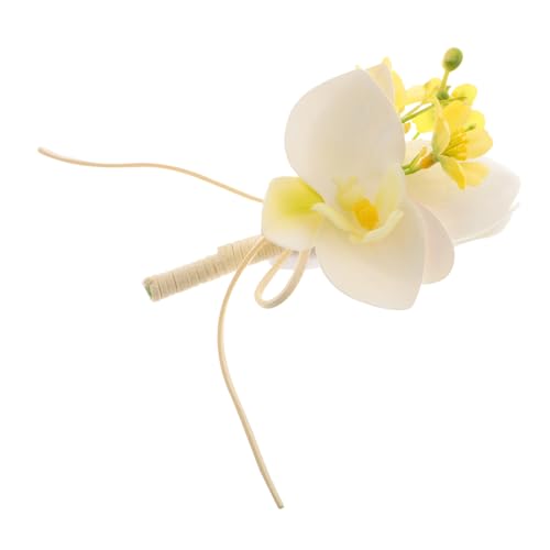 POPETPOP Herren Boutonniere Ansteckblume Hochzeitszubehör Blumenanstecker für Formelle Anlässe Western Stil Hochzeit Corsage für Bräutigam und Trauzeugen von POPETPOP