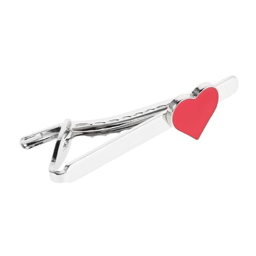 POPETPOP Herren Krawattenklammer Herzform Minimalistisch Krawattennadel Langlebig Vielseitig Business Hochzeit Valentinstag Accessoire von POPETPOP