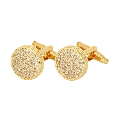 POPETPOP Herren Manschettenknöpfe mit Rechteckigem Goldfarbenem Präzise für Französische Hemden Business und Formelle Anlässe Vielseitiges Schmuckaccessoire für Bräutigam und Hochzeit von POPETPOP