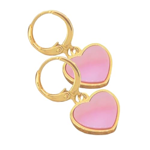 POPETPOP Herzförmige Ohrstecker für Damen Ohrschmuck Langlebig Farbecht Modisch für Party und Alltag Geeignet Elegantes Design zu Tragen von POPETPOP