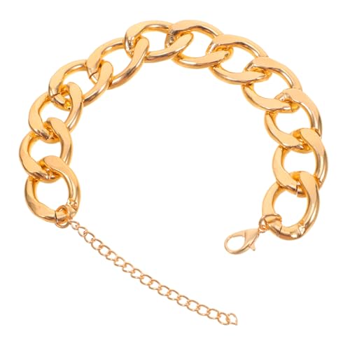POPETPOP Hip Hop Chain Armband für Damen und Herren Modisches Robustes Metallarmband mit Auffälliger Großer Gliederkette Langlebiges Leichtes Design für Alltag und Party von POPETPOP