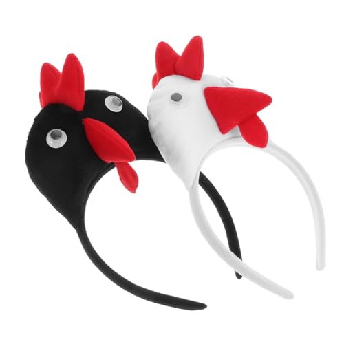 POPETPOP Hühnerhaarreifen Hühnerstirnband Fabric Animal Supply Kopfschmuck Party Performance Cosplay Farm Accessoire Haarband Dekor Hoop Fun Festival von POPETPOP