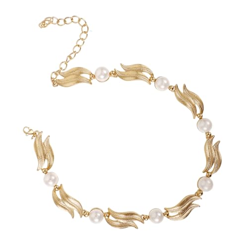 POPETPOP Imitationsperlen Halskette mit Design Modischer Choker Schmuck für Damen Clavicle Kette Sichere Materialien Tragbar Auffälliges Accessoire für Besondere Anlässe von POPETPOP