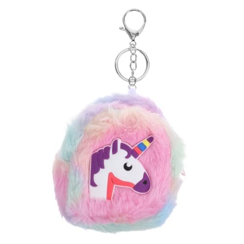 POPETPOP Kleine Cartoon Geldbörse Einhorn Münzfach mit Reißverschluss und Schlüsselanhänger für Mädchen Kompakter Münzbeutel Täschchen für Münzen Schmuck und Kleinteile von POPETPOP