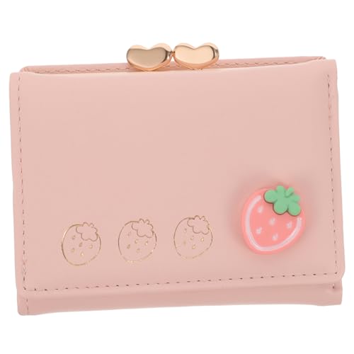 POPETPOP Kleine Damen Geldbörse aus PU Kompakte Faltbare Mini Geldbörse mit Münzfach und Kartenfächern Süßer Leichter Kartenorganizer für Frauen für Alltag und Reisen von POPETPOP