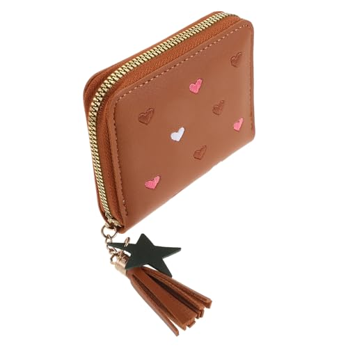 POPETPOP Kleine Geldbörse Damen mit Reißverschluss Multifunktionale Kurzformat Portemonnaie für Mädchen und Teenager Süßes Design mit Mehreren Kartenfächern Kompakt und Sicher für Alltag von POPETPOP