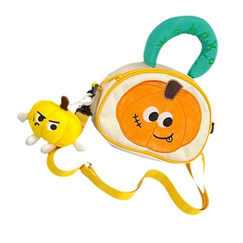 POPETPOP Kleine Kürbis Handtasche Damen Crossbody Tasche Leicht Tragbar Mit Reißverschluss Sicherer Verschluss Vielseitig Als Umhängetasche Schultertasche Für Alltag Und Freizeit von POPETPOP