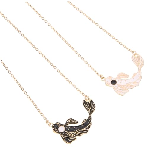 POPETPOP Koi Fisch Halskette Für Paare Edelstahl Freundschaftskette Passende Halskette Für Damen Und Herren Romantische Geschenkidee Stilvolles Design Für Paare Und Freunde von POPETPOP